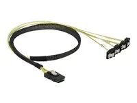Kabel SATA/SAS - SAS 6Gbit/s - Mini SAS (SFF-8087) (Z) do SATA (R) úhlový - 50 cm