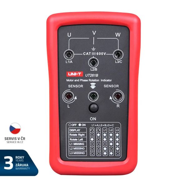 Tester rotace fází a indikátor otáček motoru UNI-T UT261B