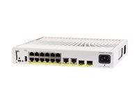 Network Essentials - přepínač - kompaktní - L3 - řízený - 12 x 10/100/1000 (PoE+) + 2 x 1000Base-T + 2 x 10 Gigabit SFP+ (uplink) - Lze montovat do rozvaděče - PoE+ (240 W)