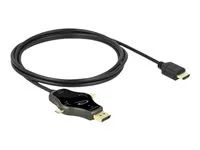 Video adaptér - DisplayPort, Mini DisplayPort, USB-C s piny (male) do HDMI s piny (male) - 1.75 m - antracit - podporuje 4K