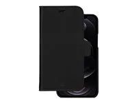 Pouzdro s klopou pro mobilní telefon - polyuretan (PU), plast - černá - pro Apple iPhone 12, 12 Pro