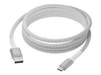USB kabel - USB (M) do USB-C (M) - USB 2.0 - 2.5 m - až 36W přenos energie, pletený, 100 % recyklovaný plast