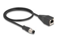 M12 Adapter Cable D-coded 4 pin male to