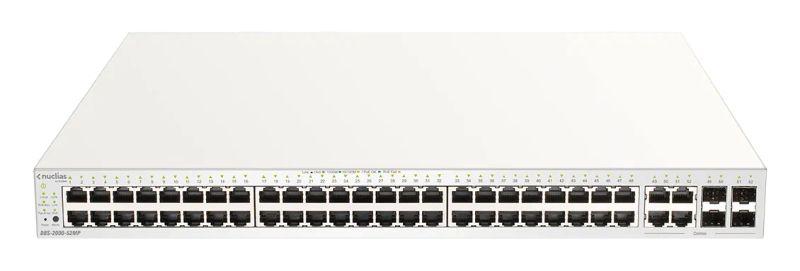 D-Link DBS-2000-52MP 52xGb PoE+ Nuclias Smart Managed Switch 4x1G Combo Ports,370W (With 1 Year Lic)