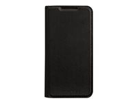 Pouzdro s klopou pro mobilní telefon - polyuretan (PU), plast - černá - pro Samsung Galaxy A14