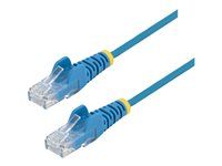 Category 6 - 28AWG (N6PAT100CMBLS) - Patch kabel - RJ-45 (M) do RJ-45 (M) - 1 m - CAT 6 - provedení bez hrbolků - modrá