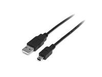 Kabel USB - USB (M) do mini-USB typ B (M) - USB 2.0 - 1 m - černá