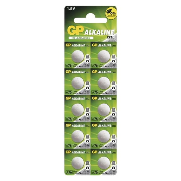 Baterie A76F (LR44) GP alkalická 10 ks
