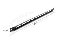 Delock 19  0.5U Panel with cable tie fas