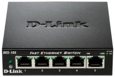 D-Link DES-105 kovový 5-port 10/100 Desktop Switch
