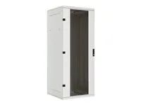 19 stojanový rozvaděč rozebíratelný 22U/800x800mm prosklené dveře, IP20 nosnost 800kg světle šedý RAL7035