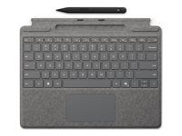 Klávesnice - s trackpad, akcelerometr, zásobník pro nabíjení a skladování Surface Slim Pen 2 - QWERTY - anglická - platina - s Slim Pen 2 - pro Microsoft Surface Pro 8, Pro 8 for Business, Pro 9, Pro 9 for Business, Pro 10 for Business, Pro (11th Edition), Pro for Business (11th Edition)