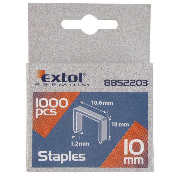 Spony 10mm 11,3x0,52x0,70mm EXTOL PREMIUM 8852503 1000ks