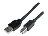 Long 20 m USB Cable - 20m USB Printer Cable - 1x USB A (M), 1x USB B (M) - Black (USB2HAB65AC) - Kabel USB - USB typ B (M) do USB (M) - USB 2.0 - 20 m - černá - pro P/N: ICUSB232D