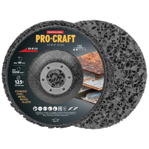 Brusný kotouč Clean & Strip 125mm PROCRAFT SD-B125