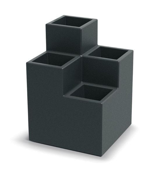 Květináč CUBLA STEPA QUATRO tmavošedý 58cm