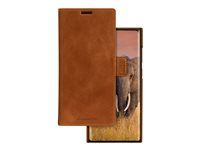 Pouzdro s klopou pro mobilní telefon - kůže - bronz - pro Samsung Galaxy S24 Ultra