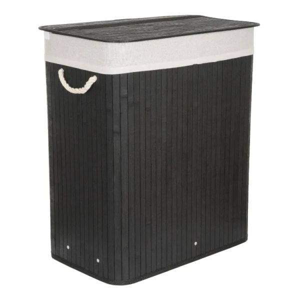 Koš na prádlo G21 Bambus 105l Black
