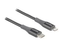 Kabel Lightning - USB-C s piny (male) do Lightning s piny (male) - 50 cm - šedá