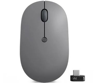 Lenovo Go/Ergonomická/Blue Track/2 400 DPI/Bezdrátová USB/Černá-šedá