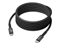 USB kabel - USB-C (M) do USB-C (M) - 3 m - USB napájení (100W), braided - černá