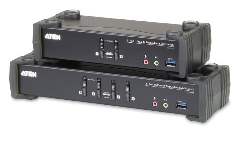 ATEN 2-port 4K DisplayPort KVMP USB3.0, audio
