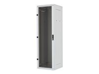 19 stojanový rozvaděč 32U/800x1000mm prosklené dveře, IP20 nosnost 800kg světle šedý RAL7035
