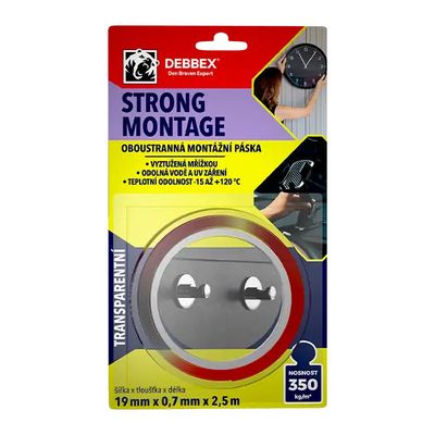 Montážní páska DEBBEX STRONG MONTAGE oboustranná 2,5 m