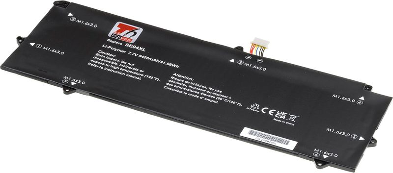 Baterie T6 Power pro HP Pro X2 612 G2, 5400mAh, 41Wh, 2cell, Li-pol