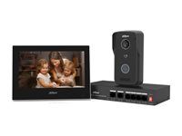 IP interkomová stanice s monitorem - s fotoaparátem - kabelové - 10/100 Ethernet - černá