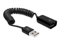 Prodlužovací šňůra USB - USB (M) do USB (F) - 60 cm - svinutý - černá
