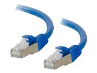 Patch kabel - RJ-45 (M) do RJ-45 (M) - 1.5 m - STP - CAT 6a - lisovaný, provedení bez hrbolků, licna - modrá