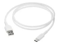 USB kabel - USB (M) do USB-C (M) - 1 m - bílá