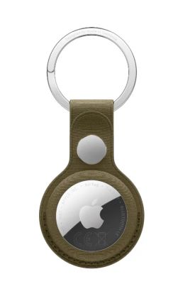 AirTag FineWoven Key Ring - Dark Olive