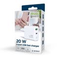 GEMBIRD TA-UC-PDQC20L-W-01, Nabíječka, USB/USB-C
