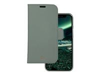 Pouzdro s klopou pro mobilní telefon - detachable magnetic back-cover - kůže Saffiano - green bay - pro Apple iPhone 13 Pro