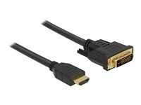 Kabel adaptéru - HDMI s piny (male) do DVI-D s piny (male) - 1 m - trojnásobně stíněný - černá - křídlové šrouby