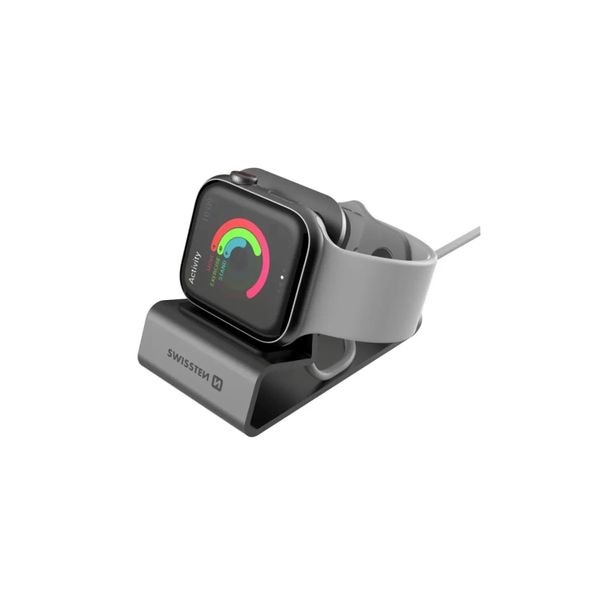 SW HLINÍKOVÝ STOJÁNEK PRO iWATCH ŠEDÝ