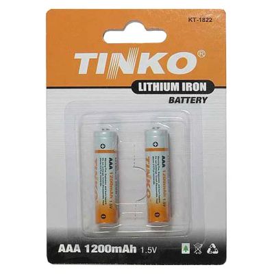 Lithiové baterie AAA R03 1,5V/1200mAh TINKO 2ks