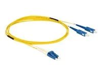 Síťový kabel - jednoduchý režim LC (M) do jednoduchý režim SC (M) - 2 m - optické vlákno - 9 / 125 mikron - OS2 - neobsahuje halogen - žlutá