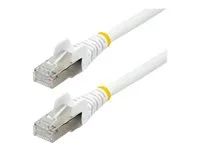 White - Low Smoke Zero Halogen (LSZH) - 10GbE 500MHz 100W PoE++ Snagless RJ-45 w/Strain Reliefs S/FTP Network Patch Cord - Patch kabel - RJ-45 (M) do RJ-45 (M) - 3 m - S/FTP - CAT 6a - IEEE 802.3bt - neobsahuje halogen, lisovaný, provedení bez hrbolků, licna - bílá