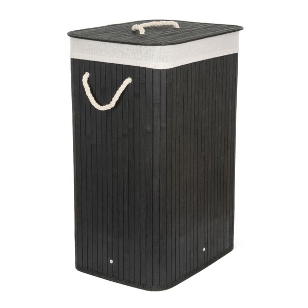 Koš na prádlo G21 Bambus 72l Black