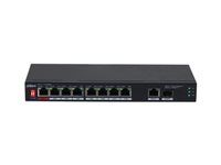 Přepínač - neřízený - 8 x 10/100 (PoE) + 1 x 10/100/1000 Base-T (uplink) + 1 x 1000Base-X (uplink) - desktop - High PoE / PoE+