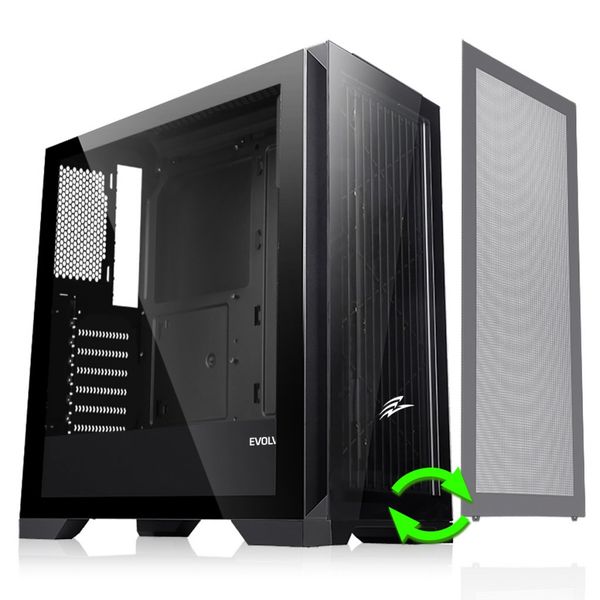 EVOLVEO Ptero Q2/Micro ATX/Transpar./Černá