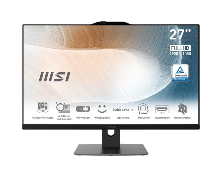 MSI Modern/AM272P 12M/27"/FHD/i3-1215U/8GB/512GB/Intel int/bez OS/Černá/2R