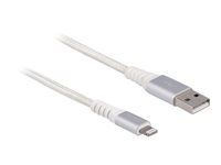 Kabel Lightning - USB s piny (male) do Lightning s piny (male) - 3 m - bílá - kulatý