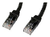 Startech 1m CAT6 Ethernet Cable, 10 Gigabit Snagless RJ45 650MHz 100W PoE Patch Cord, CAT 6 10GbE UTP Network Cable w/Strain Relief, Black, Wiring is UL Certified/TIA - Category 6 - 24AWG (N6PATC1MBK) - Patch kabel - RJ-45 (M) do RJ-45 (M) - 1 m - UTP - CAT 6 - lisovaný, provedení bez hrbolku - cerná