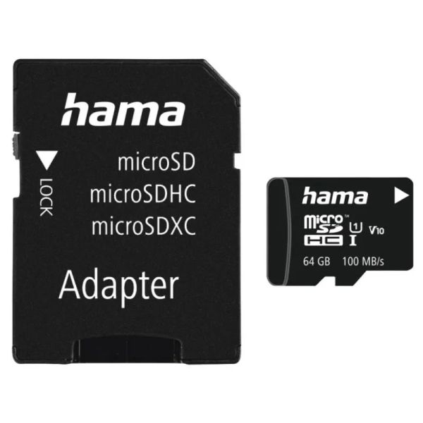 HAMA microSDXC 64 GB 100 MB/s Class 10 UHS-I