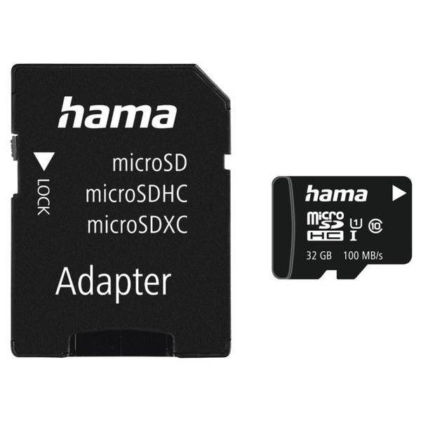 HAMA microSDHC 32 GB 100 MB/s Class 10 UHS-I