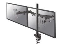 Montážní sada - plný pohyb - pro 2 LCD displeje - ocel - černá - velikost obrazovky: 10"-32" - upevnění svorkou, průchodka, upevnitelné na stůl